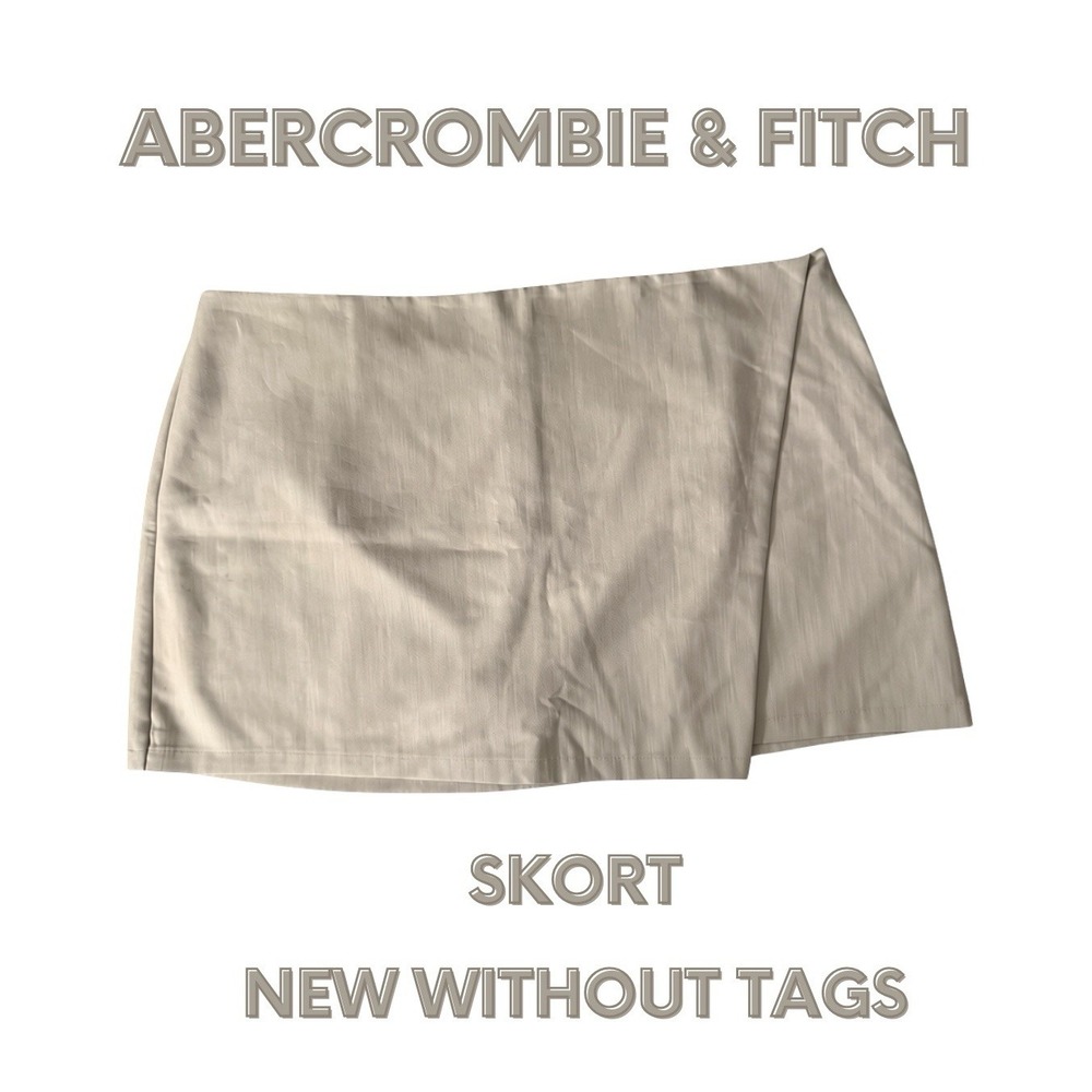 Abercrombie & Fitch Women's Mini Skort – Size XXL – Beige/Taupe NWOT